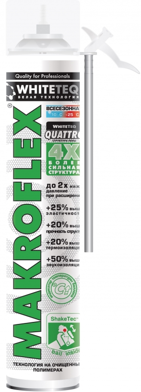 Пена Мakroflex WhiteTeq  стандартная 750 мл