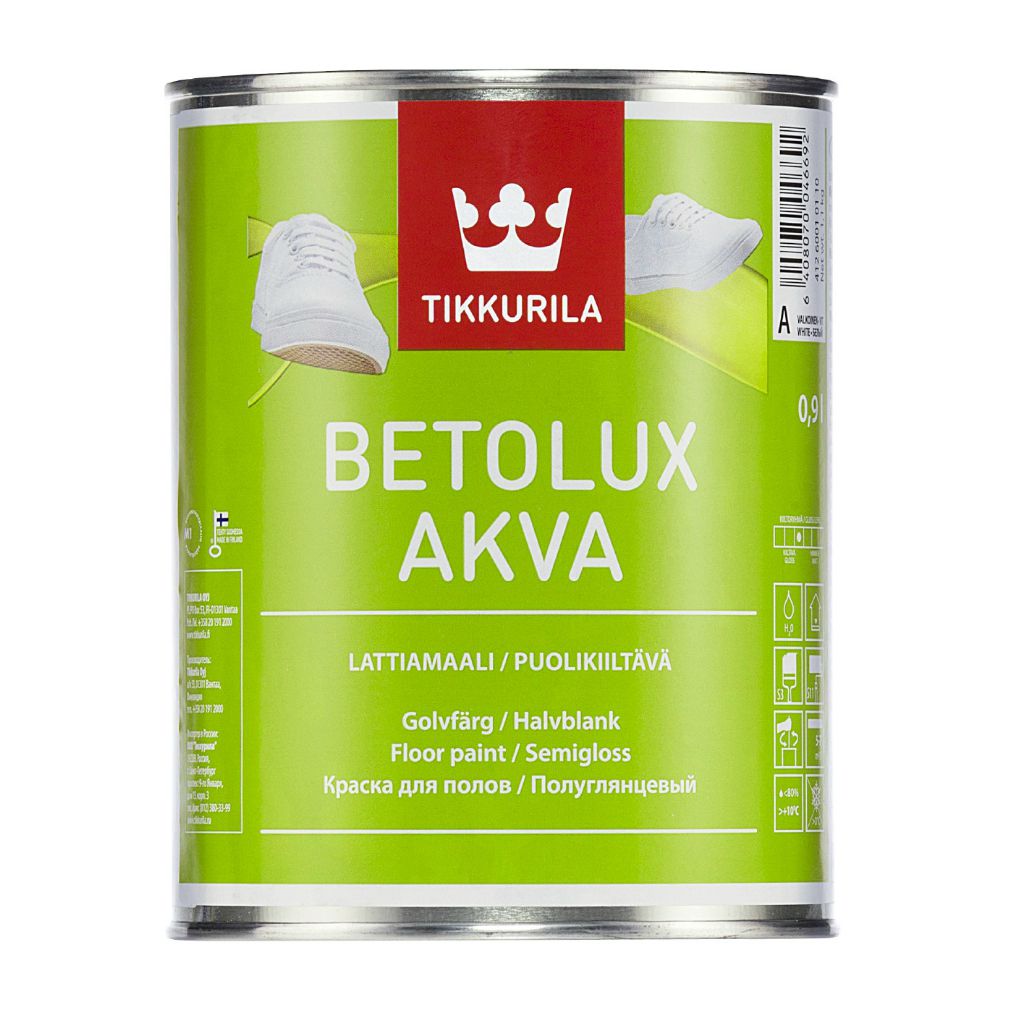 Краска Tikkurila Betolux Akva водорастворимая для пола