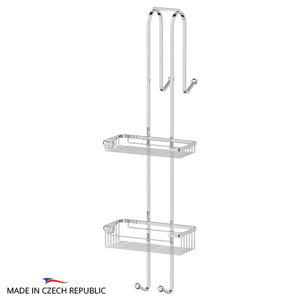 Полка-решетка с крючками угловая 2-х ярусная навесная FBS Ryna RYN 028