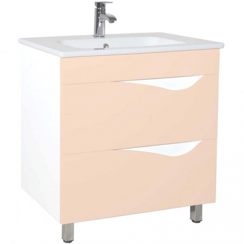 Тумба с раковиной напольная Bellezza "Эйфория 85" бежевый