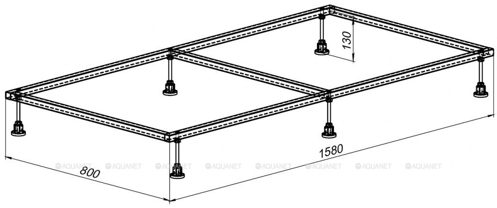 Каркас для поддона Aquanet 158х80
