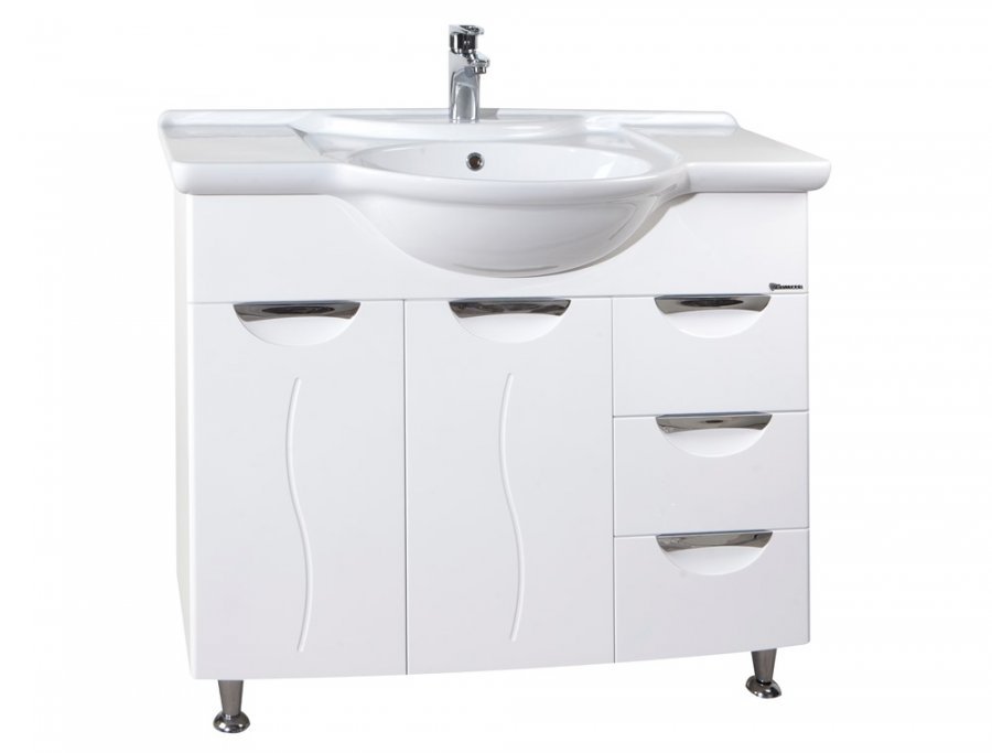 Тумба с раковиной Bellezza "Глория 105" белая с б/к