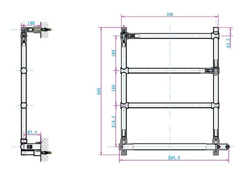 Полотенцесушитель электрический Boheme MEDICI 704