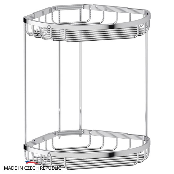 Полка-решетка с крючками угловая 2-х ярусная FBS Ryna RYN 026