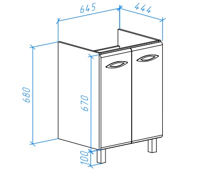 Тумба с раковиной напольная Bellezza "Джела 70" белая