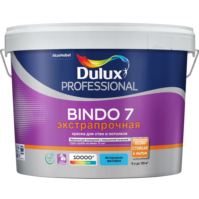 Краска Dulux Professional Bindo 7 для стен и потолков матовая