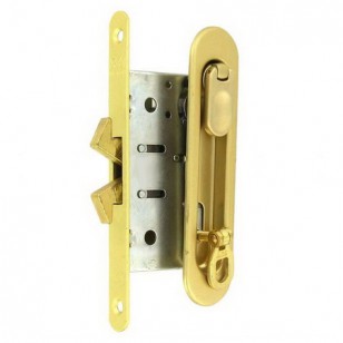 Ручка для раздвижной двери с замком AGB KIT D В02925.50.23 матовая латунь