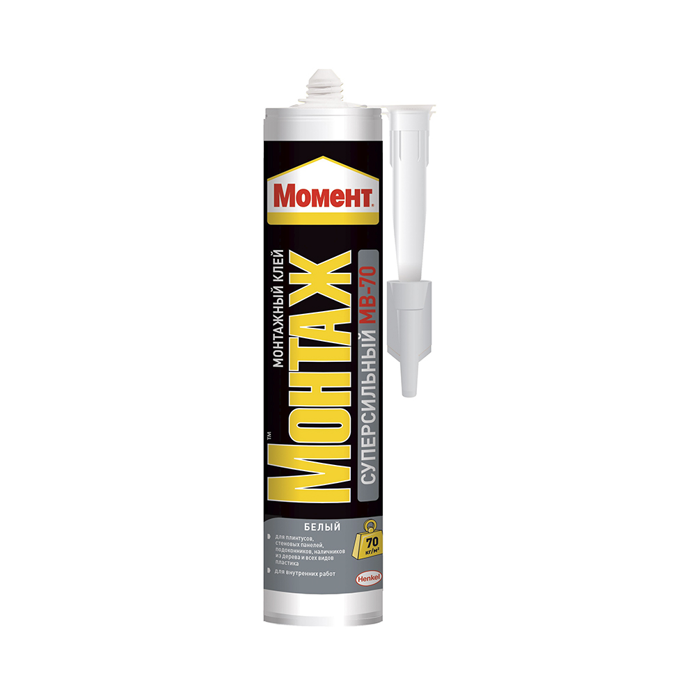 Клей монтажный Момент Монтаж Суперсильный MB-70 белый 400 г