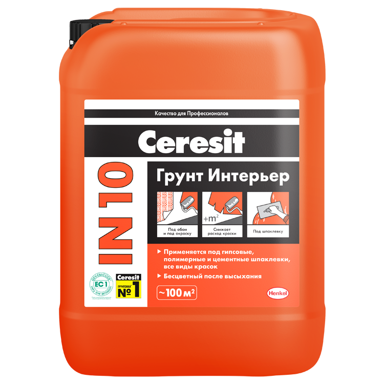 Грунт для внутренних работ Ceresit IN 10