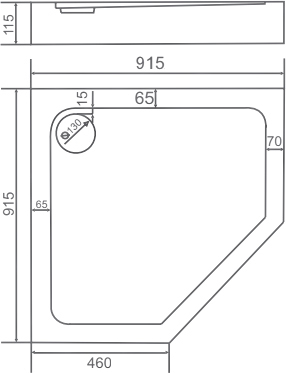 Душевой поддон Good Door Диаманд 90x90