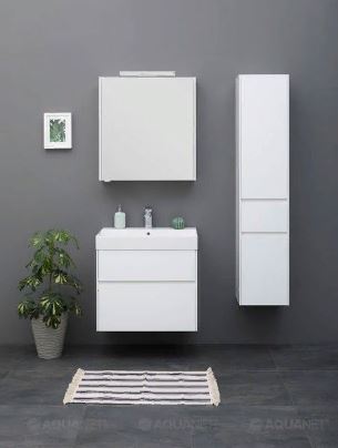 Тумба с раковиной Aquanet "Бруклин 70" белая