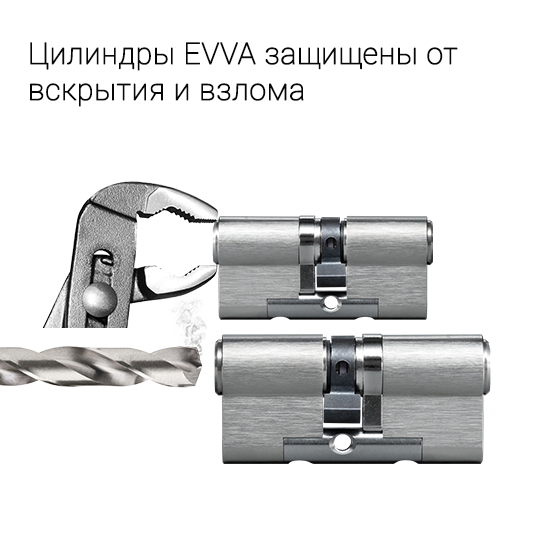 Цилиндровый механизм EVVA 4KS 71x31 ключ-шток