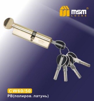 Цилиндровый механизм перфорированный MSM ключ-вертушка CW60/50mm