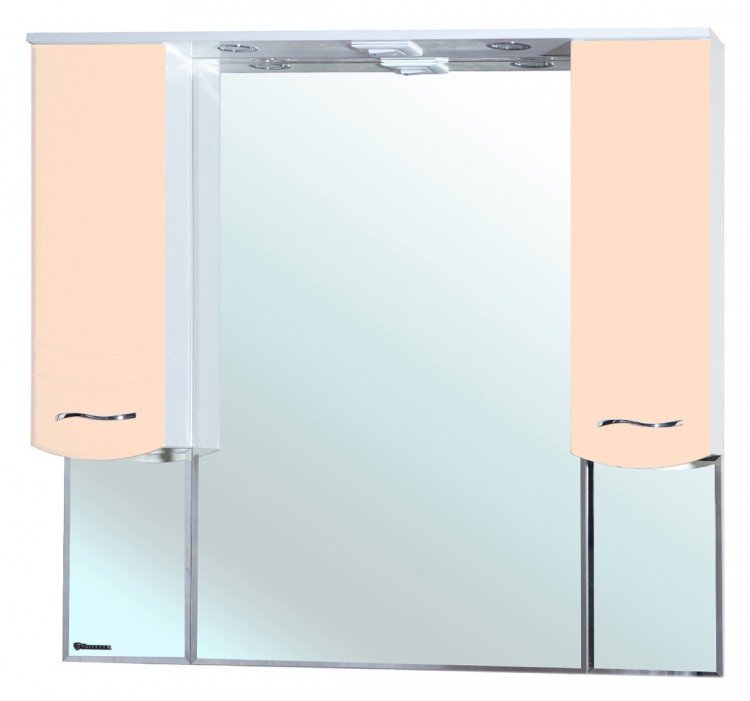 Зеркало-шкаф Bellezza "Мари 105" белый/бежевый