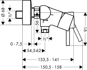 Смеситель для ванны Hansgrohe Talis S2 32640000