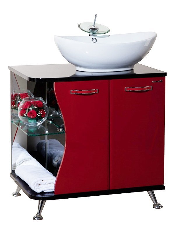 Тумба Bellezza "Рио 70" L/R черная/красная