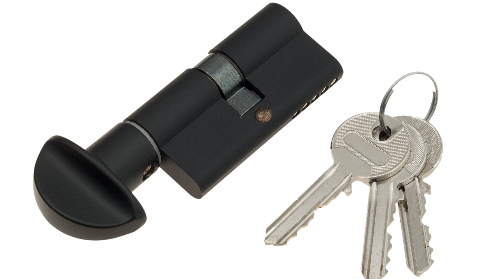 Цилиндровый механизм Venezia 25/10/25 черный ключ-вертушка