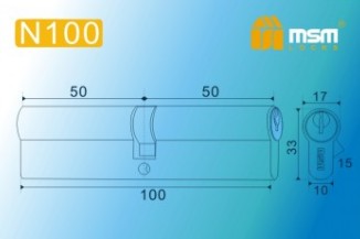 Цилиндровый механизм простой MSM ключ-ключ N100mm