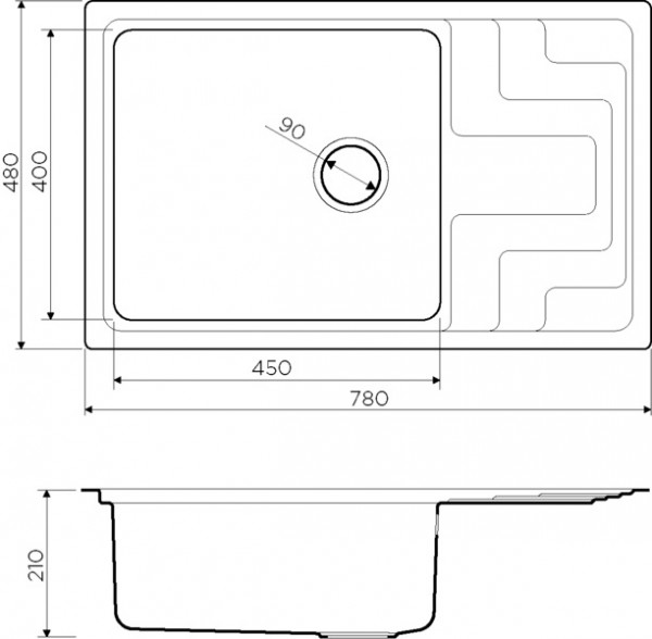 Кухонная мойка Omoikiri Mizu 78-LB