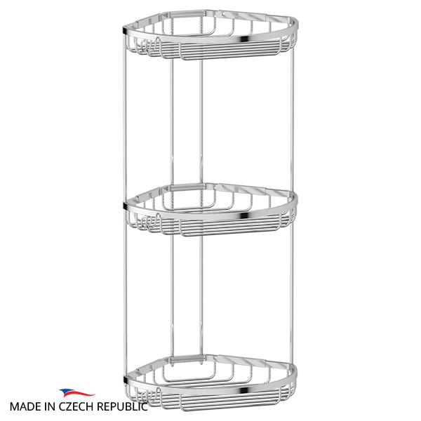 Полка-решетка с крючками угловая 3-х ярусная FBS Ryna RYN 027