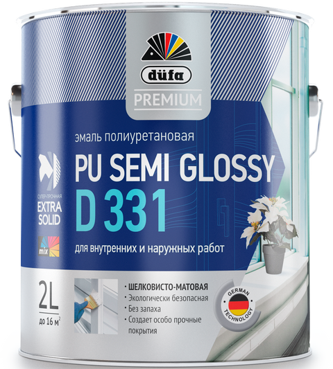 Эмаль Dufa Premium PU Semi Glossy D331 универсальная полиуретановая акриловая шелковисто-матовая