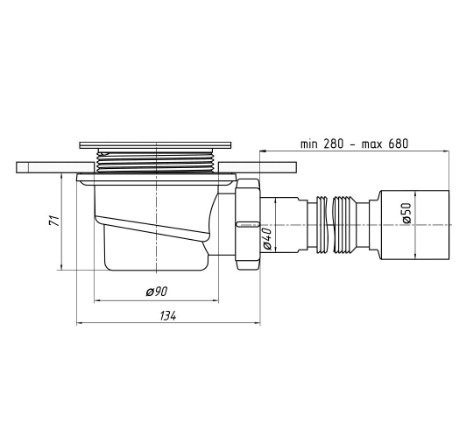 Сифон для поддона Aquanet E325BK