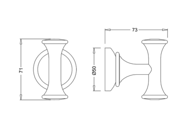 Крючок двойной Burlington Savoy RA54 хром