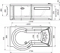 Акриловая ванна Radomir Валенсия 170х95 R