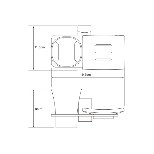 Держатель стакана и мыльницы WasserKraft Exter К-5226