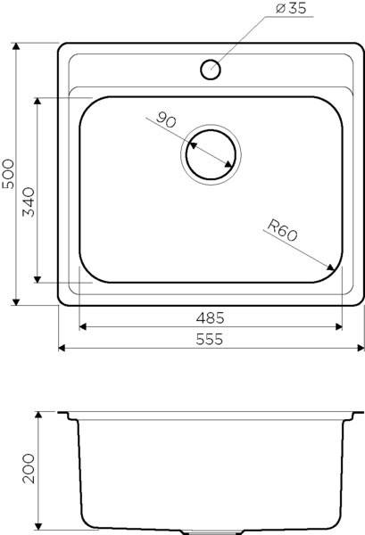 Кухонная мойка Omoikiri Ashi 56
