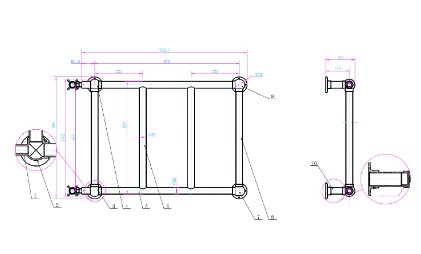 Полотенцесушитель водяной Boheme Palazzo 750x500 mm золото