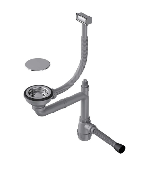 Арматура для одночашевых моек с прямоугольным переливом WK-1-C-IN