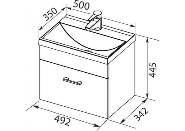 Тумба с раковиной Aquanet "Верона 50" белая