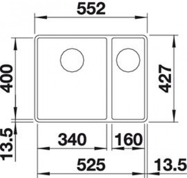 Кухонная мойка Blanco Subline 340/160-F