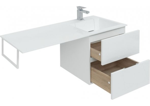 Тумба с раковиной Aquanet "Алвита 120" R белая