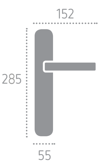 Дверная ручка на планке Melodia Libra 266/458 Cyl