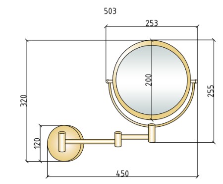 Зеркало настенное с подсветкой Boheme BRILLANTE 505