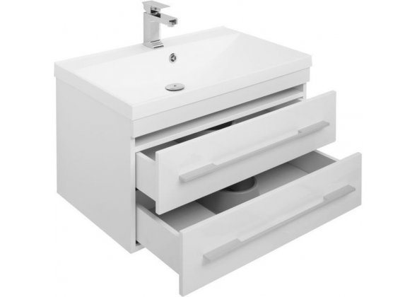 Тумба с раковиной Aquanet "Нота 75" белая