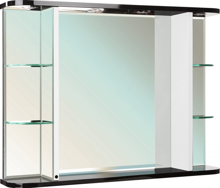 Зеркало Bellezza "Рио 90" R/L черное/белое