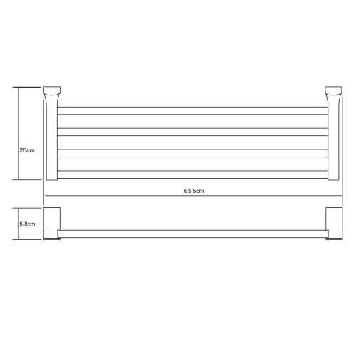 Полка для полотенец WasserKraft Exter К-5211