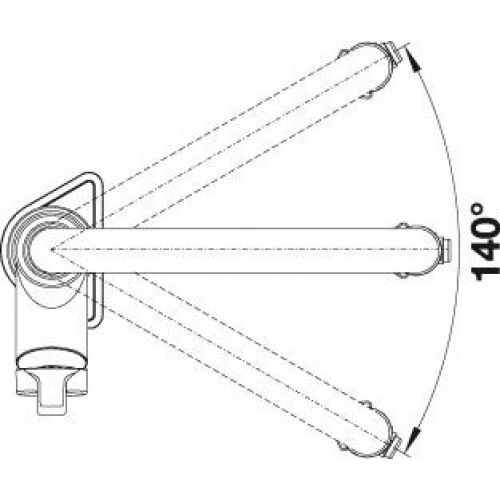Смеситель для кухни Blanco Solenta-S Senso с выдвижным душем (рычаг управления слева)