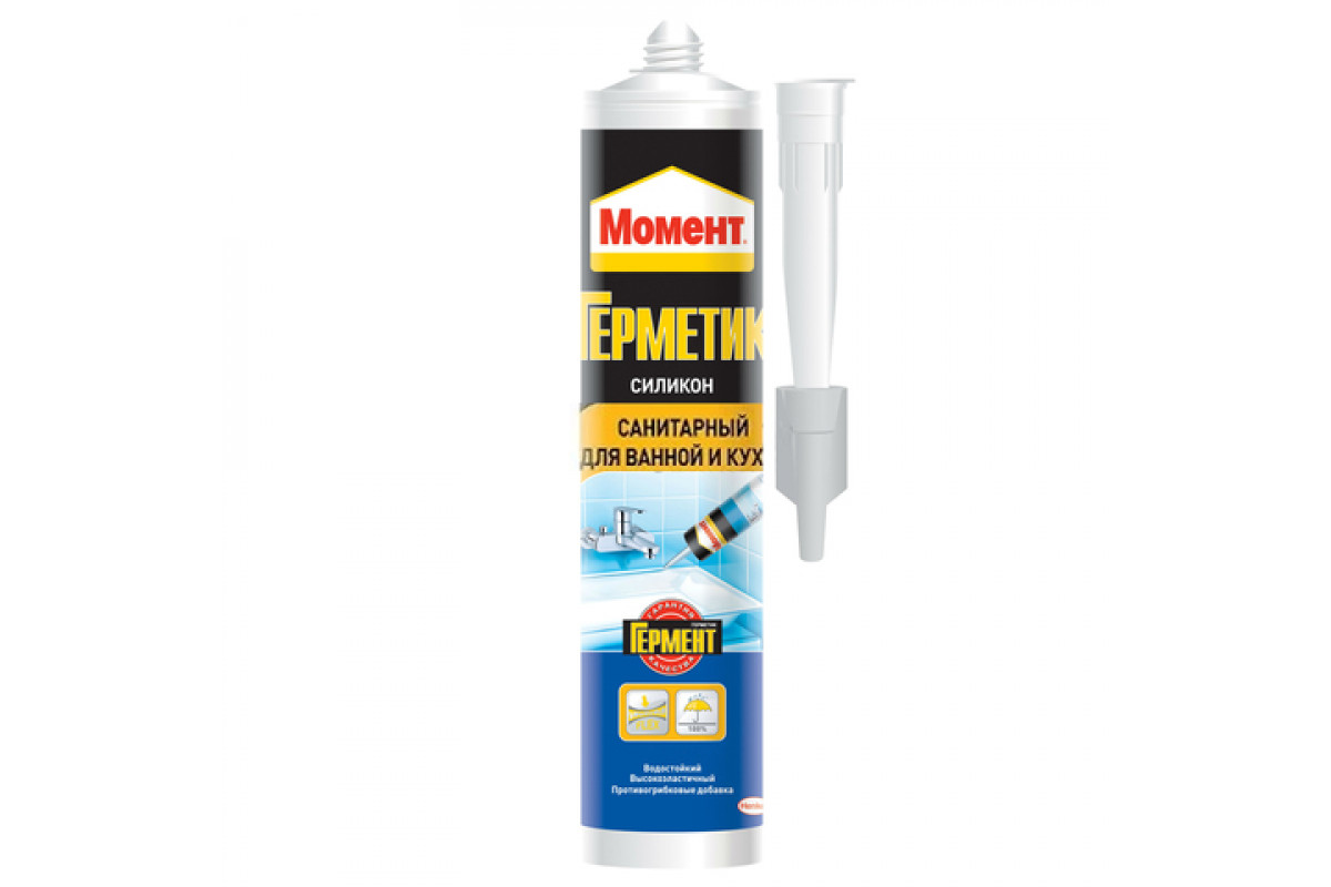Герметик Момент силиконовый санитарный для ванной и кухни 280мл