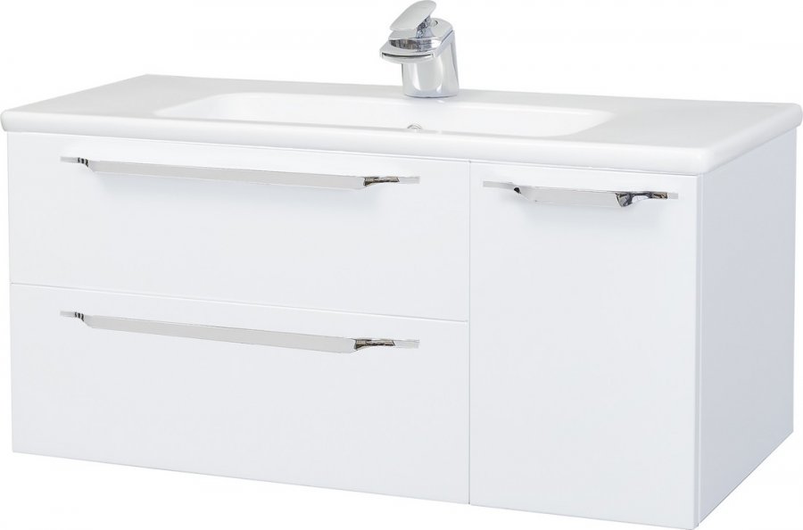 Тумба с раковиной Bellezza "Луиджи 90" L/R белая 