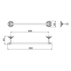 Держатель для полотенец Paini Duomo 88CR001