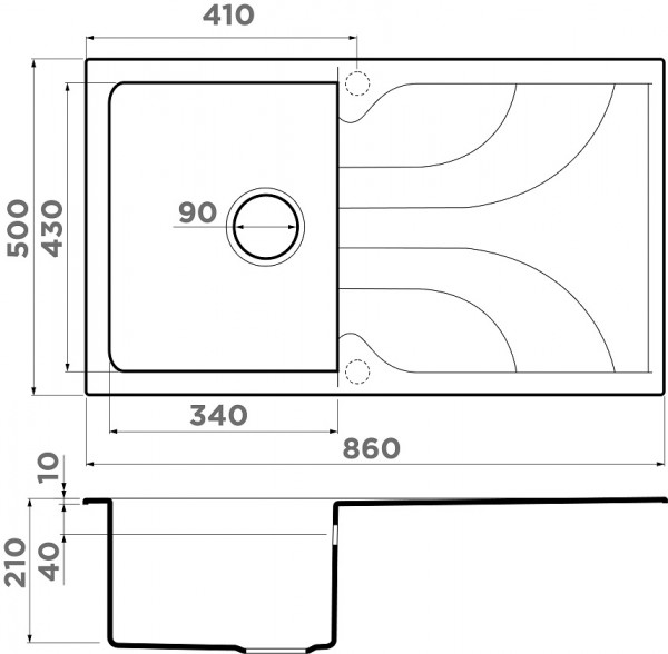 Кухонная мойка Omoikiri Yasugata 86