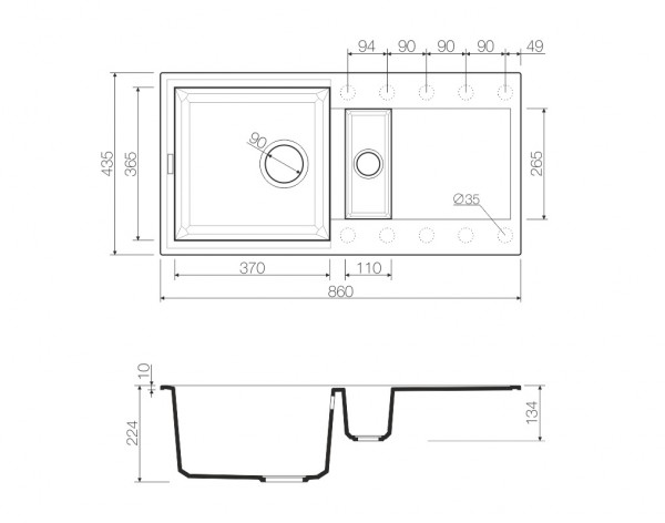 Кухонная мойка Omoikiri Sakaime 86-2