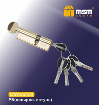 Цилиндровый механизм перфорированный MSM ключ-вертушка CW55/35mm