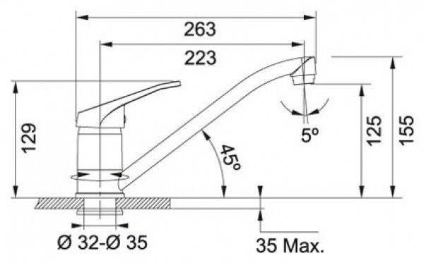 Смеситель для кухни Franke Garo