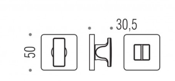 Фиксатор поворотный на квадратном основании COLOMBO BT19BZG6-CR