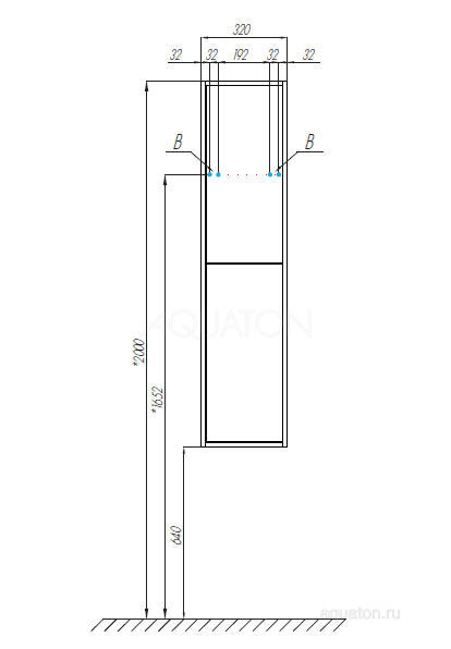 Шкаф-пенал подвесной Aquaton "Ривьера" белый матовый